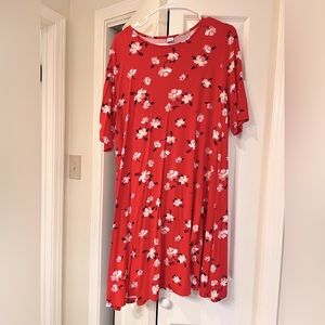 Old Navy Red Floral Dress